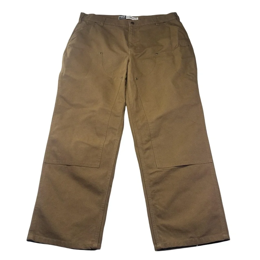 Guide Series Pants Mens 38x29 Brown Double Front Canvas Carpenter Workwear